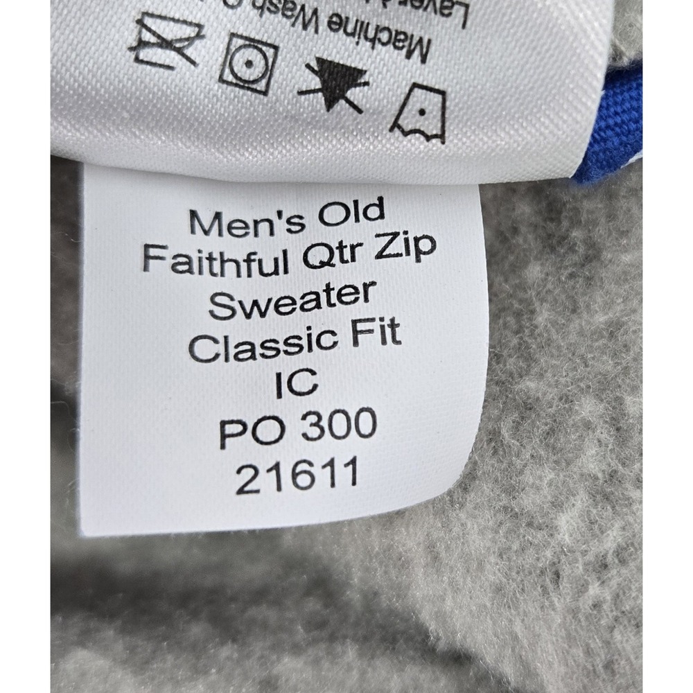 Mountain Khakis Sweater Mens M Old Faithful 1/4 Zip Classic Fit Gray‎ Pull Over - Picture 6 of 12
